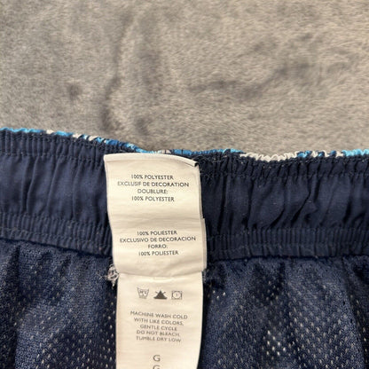 Nike Swim Trunks Mens Large Blue Gray Floral Swimwear Bottoms Board Shorts Beach