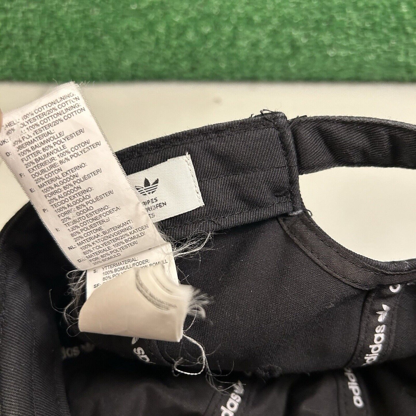 Adidas Originals Baseball Hat Cap Womens Strapback Black White Trefoil Casual