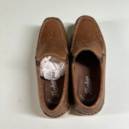 Florsheim Kids Brown Leather Slip On Loafers Casual Dress Shoes Comfort Size 1M