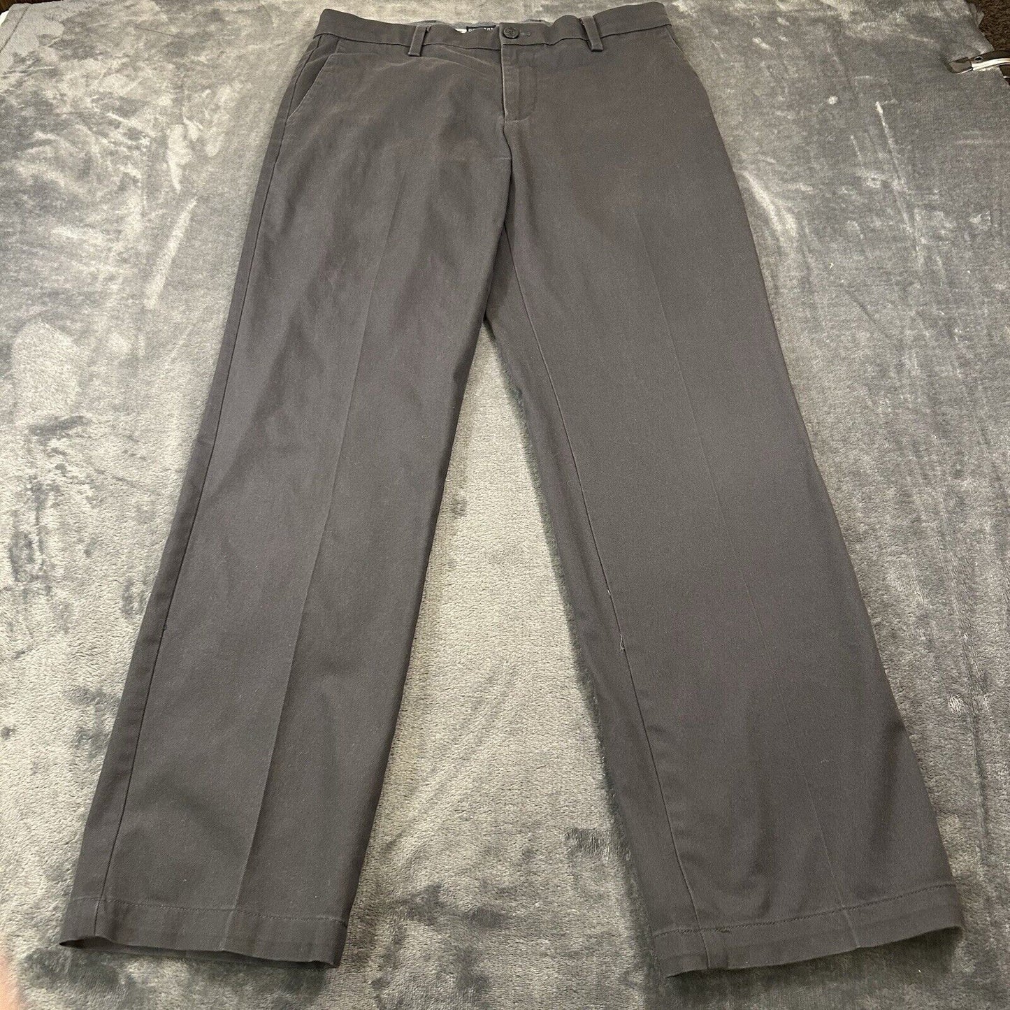 Dockers Chino Pants Mens 32x32" Gray Straight Fit Canvas Casual Work Comfort