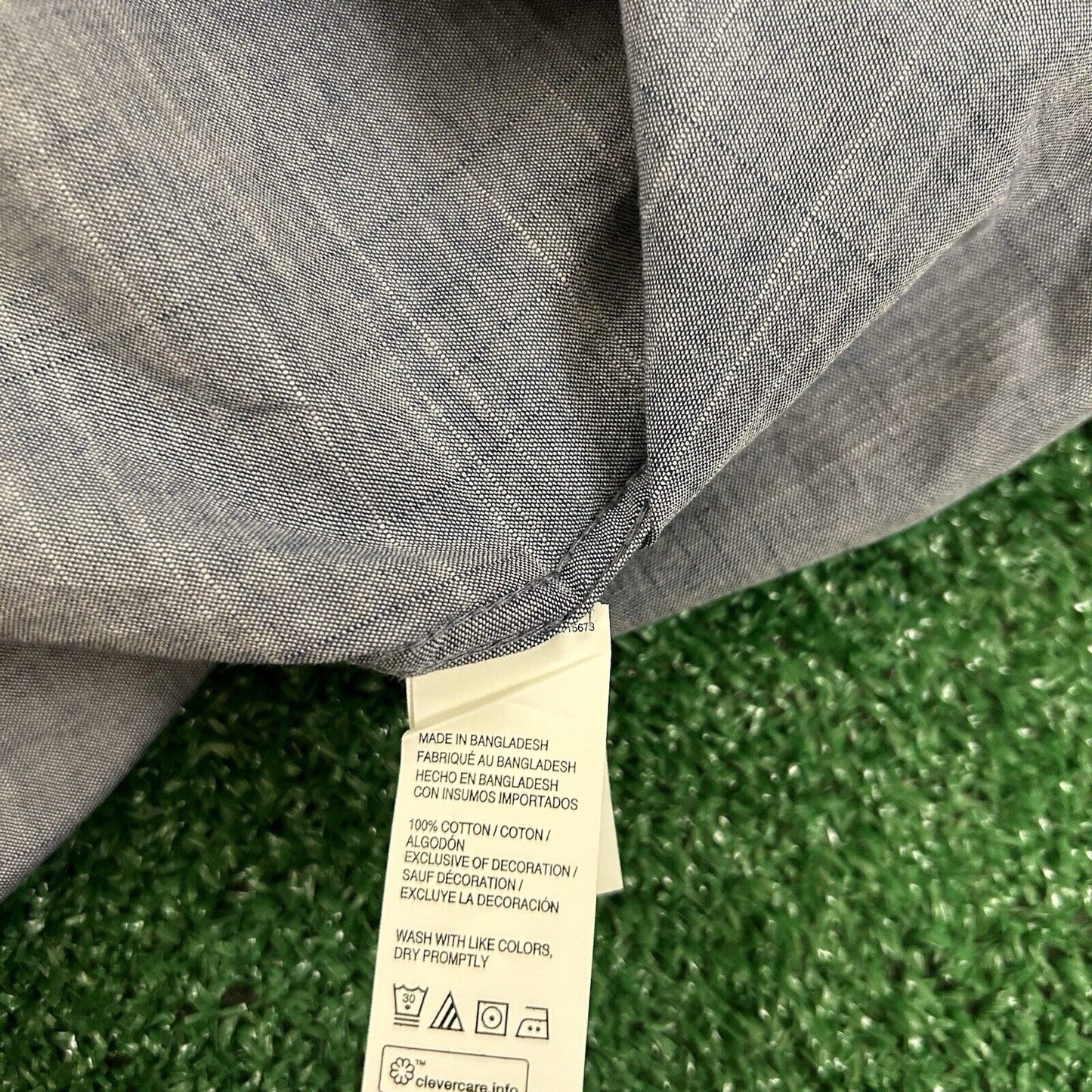 Izod Saltwater Shirt Mens Large Blue Button Up Short Sleeve Relaxed Classics New