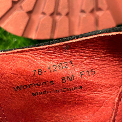 Johnston Murphy Loafers Womens 8 M Black Shoes Leather Suede Casual Slip On