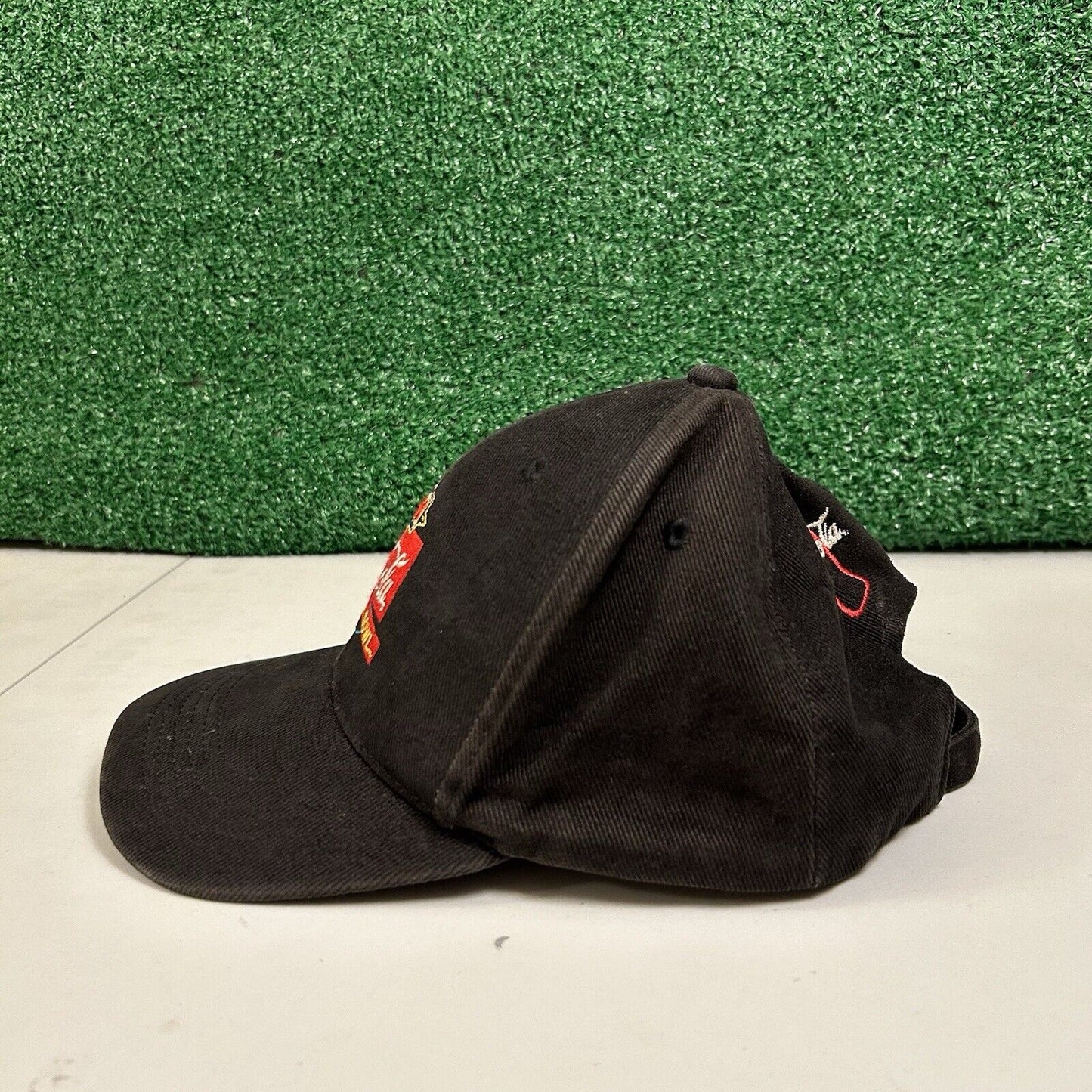 Vintage Logo Athletic Hat Cap Mens Strapback Black Super Bowl XXXII Adjustable