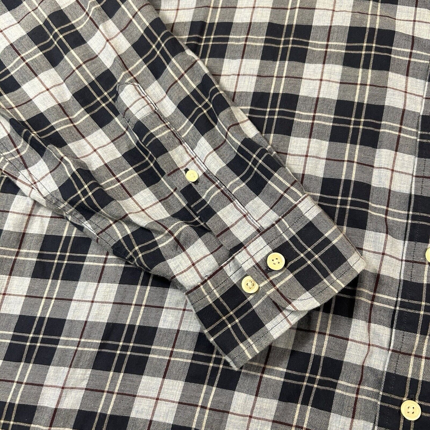 Brooks Brothers Regent Shirt Mens Extra Large Blue Plaid Button Up Long Sleeve