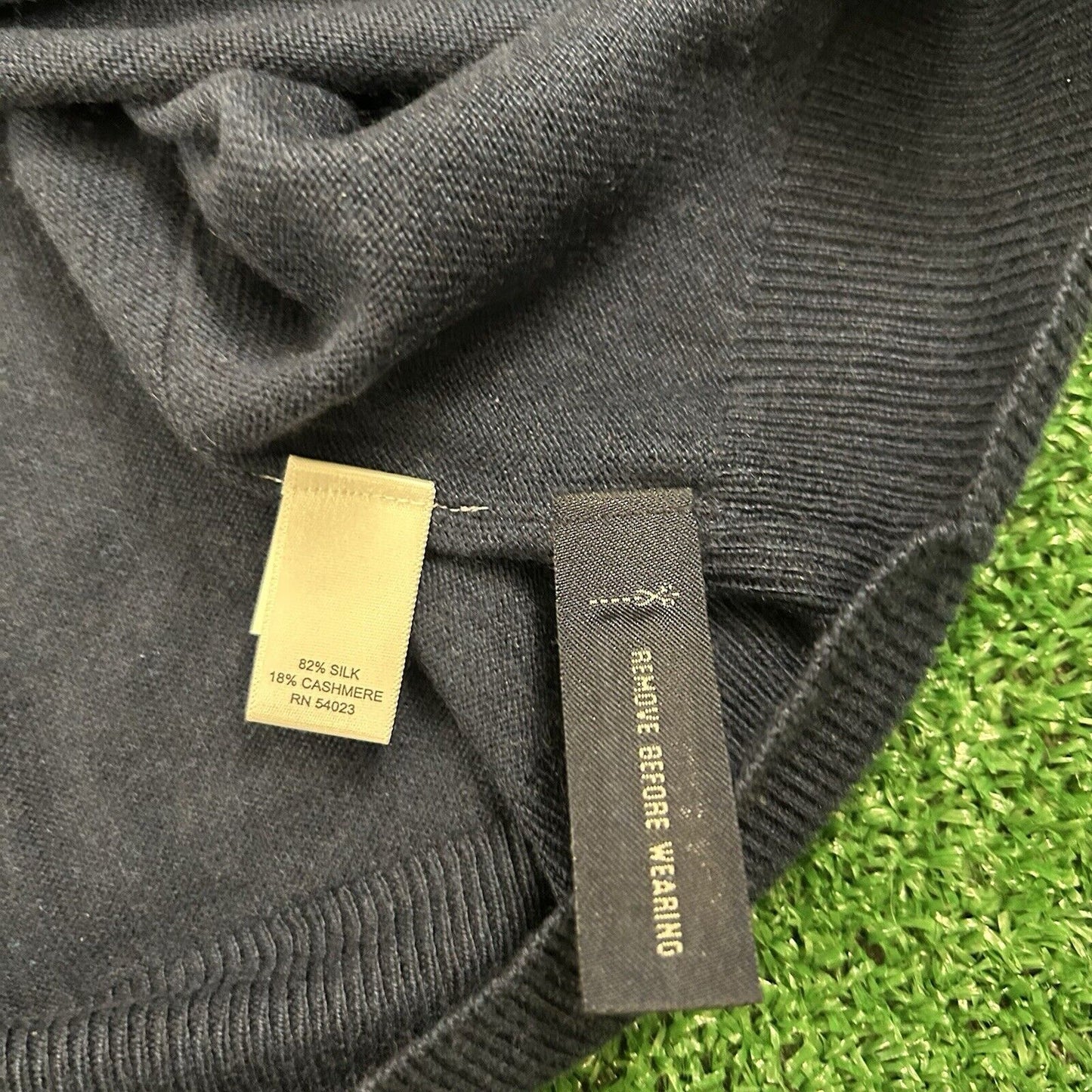 Banana Republic Sweater Mens Extra Large Navy Silk Cashmere Pullover Sweatshirt