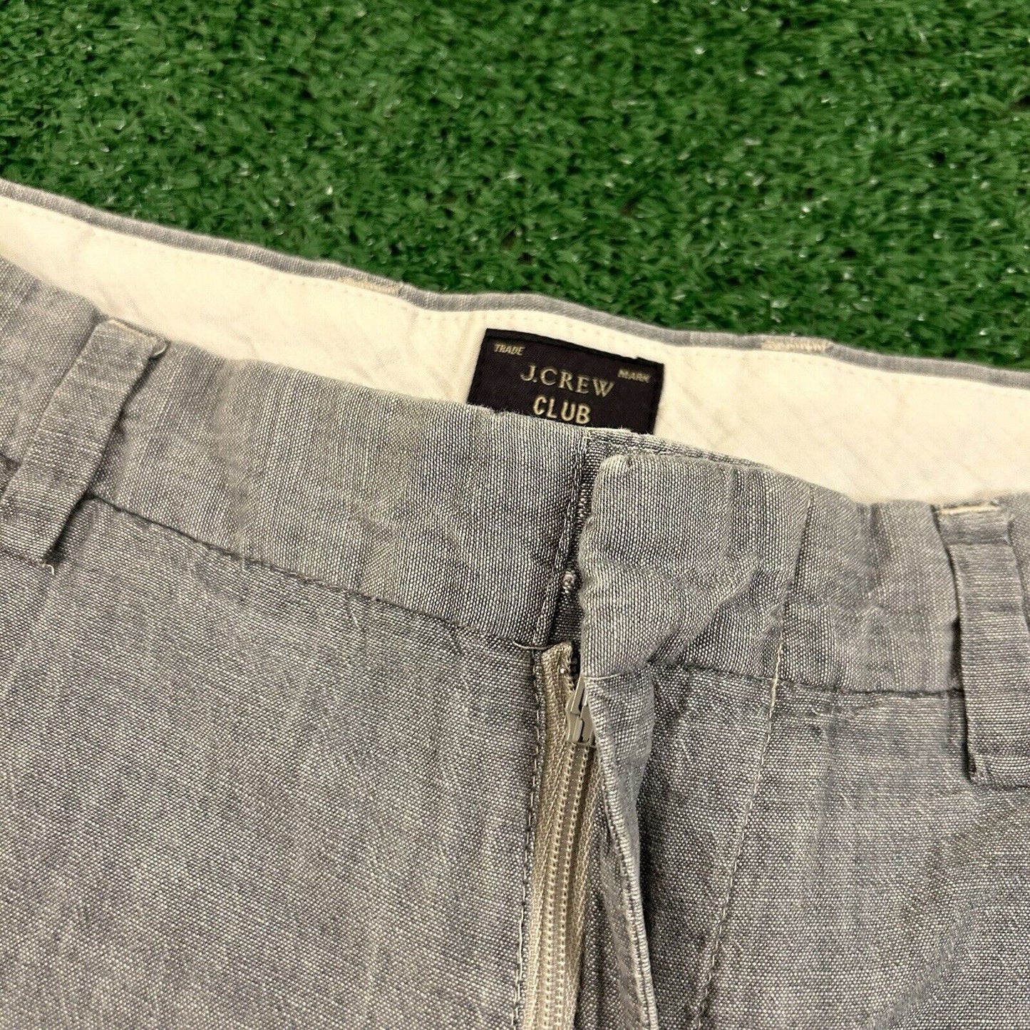 J Crew Chino Shorts Mens 31 Blue/Gray Casual Outdoor Golf 10.5" Inseam