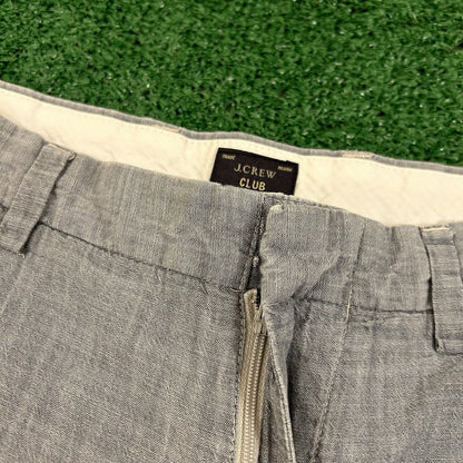 J Crew Chino Shorts Mens 31 Blue/Gray Casual Outdoor Golf 10.5" Inseam