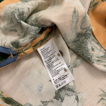 Tommy Bahama Hawaiian Shirt Mens 3XB Orange Floral Button Up Short Sleeve Silk