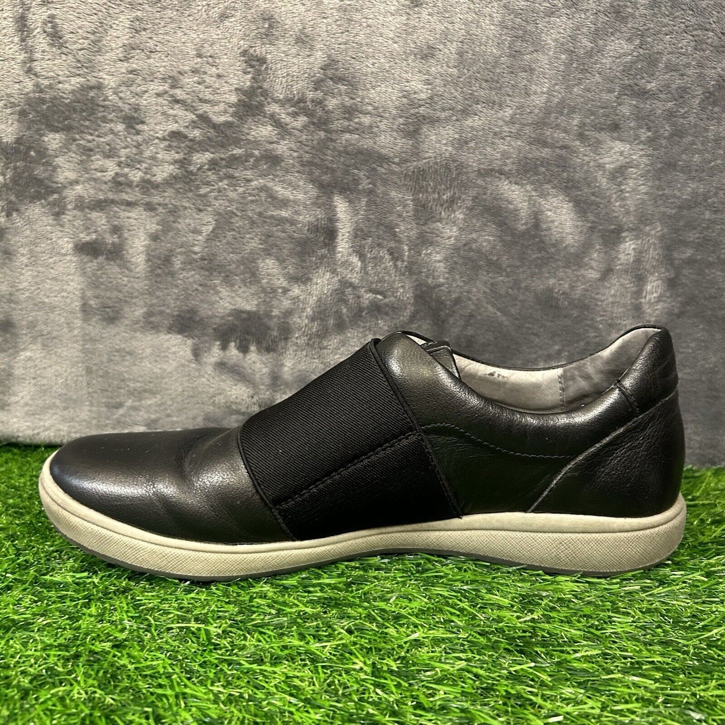 Josef Seibel Damen Womens 9 Black Leather Shoes Sneakers Casual Slip On Fashion