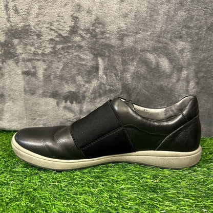 Josef Seibel Damen Womens 9 Black Leather Shoes Sneakers Casual Slip On Fashion