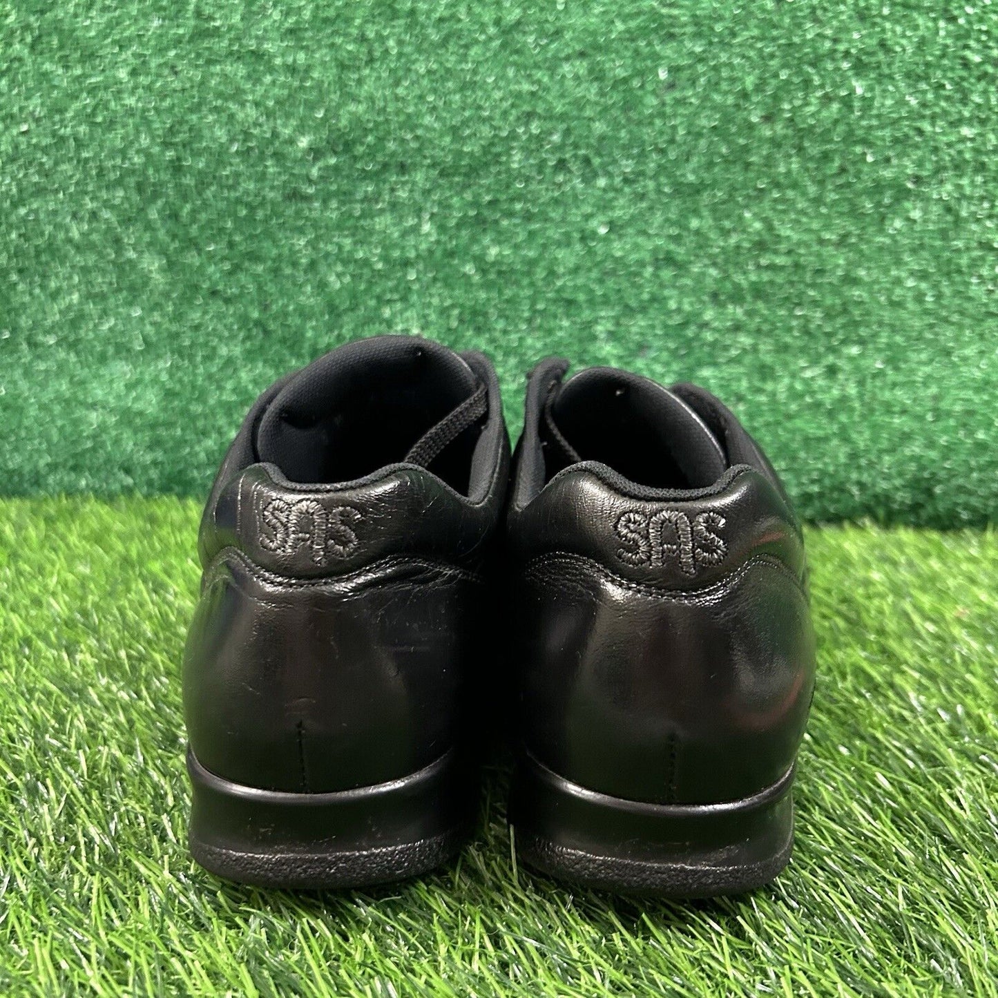 SAS Free Time Womens 9 Black Leather Shoes Sneaker Athletic Walking Comfort