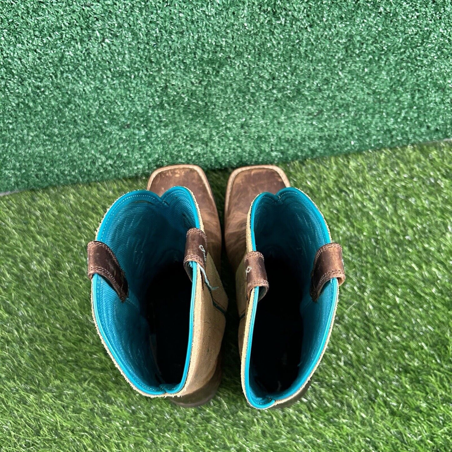 Ariat Quickdraw Boots Womens 6.5 / 6Y Brown Leather Cowgirl Western Embroidered