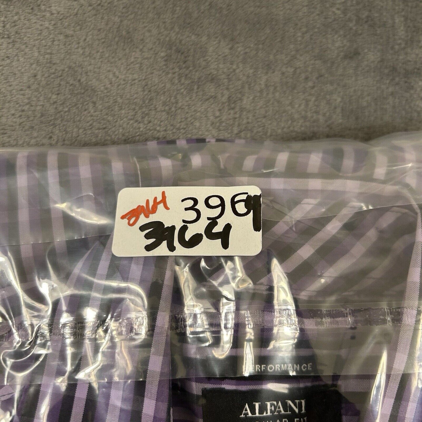 Alfani Shirt Mens Small Purple Black Plaid Button Up Long Sleeve Performance