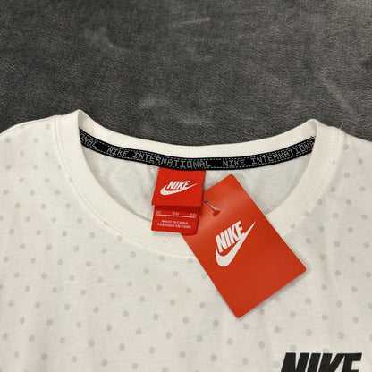 Nike International Tank Top Womens Extra Large White Polka Dot Shirt Casual NEW