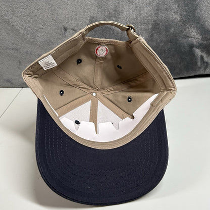 HD Supply Waterworks Baseball Hat Cap Mens Strap Back Tan Navy Adjustable New