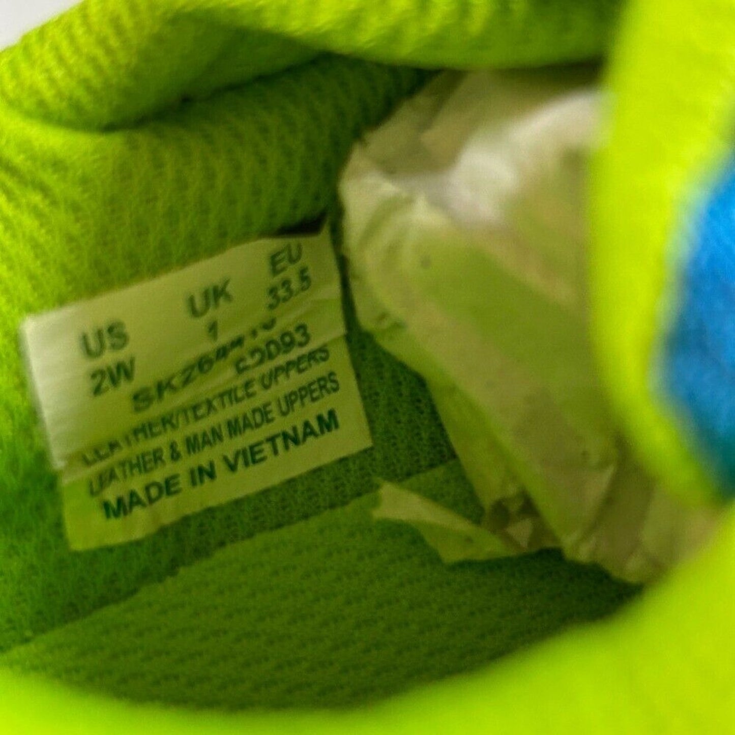 Saucony Velocer Hook & Loop Running Shoes Sneakers Blue/Green Kids Size 2Y