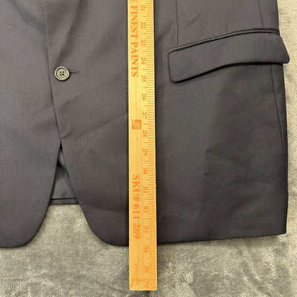 Lauren Ralph Lauren Blazer Suit Jacket Mens 48L Navy Wool Sport Coat Stretch