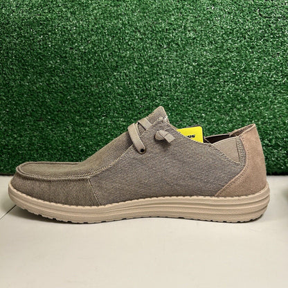 Skechers Melson Raymon Mens 11 Khaki Shoes Loafers Walking Comfort Slip On NEW