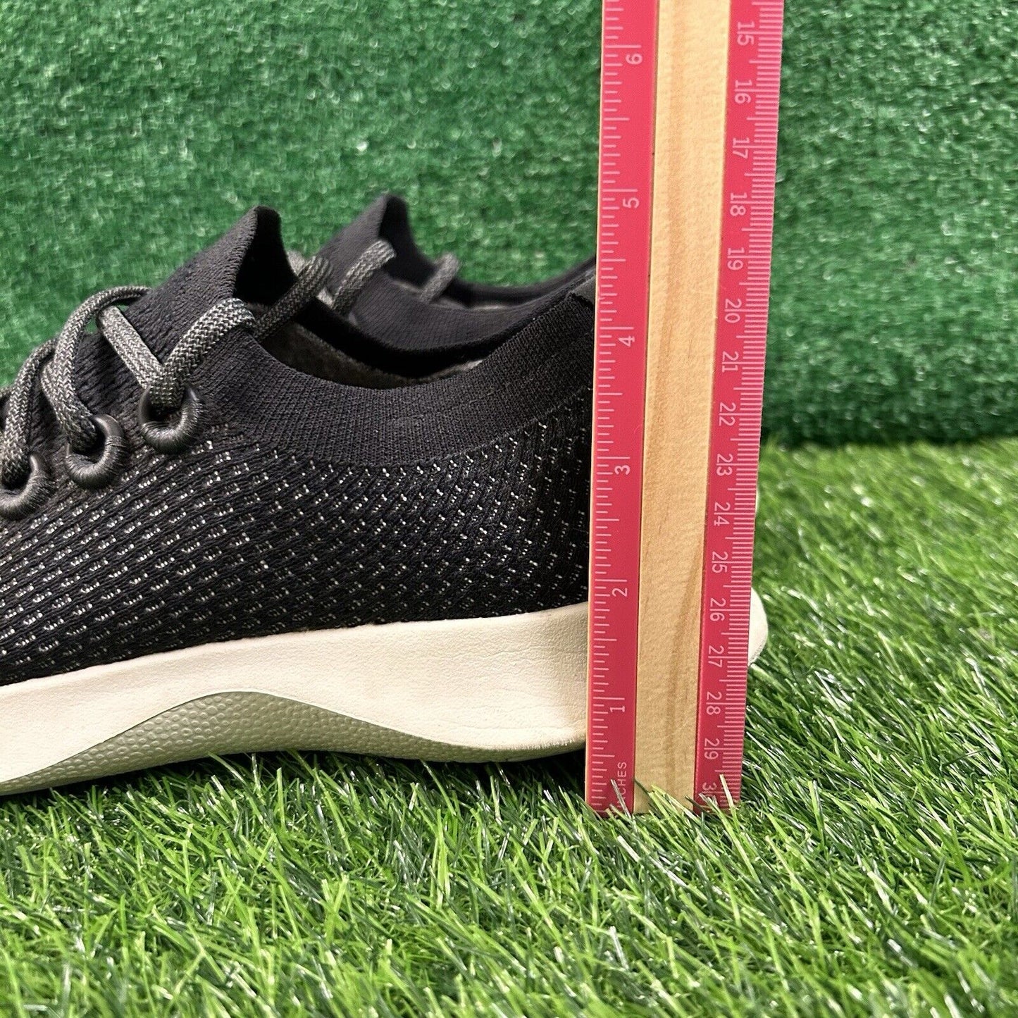 Allbirds Tree Dashers Women 10.5 Black Beige Shoes Sneaker Athletic Running