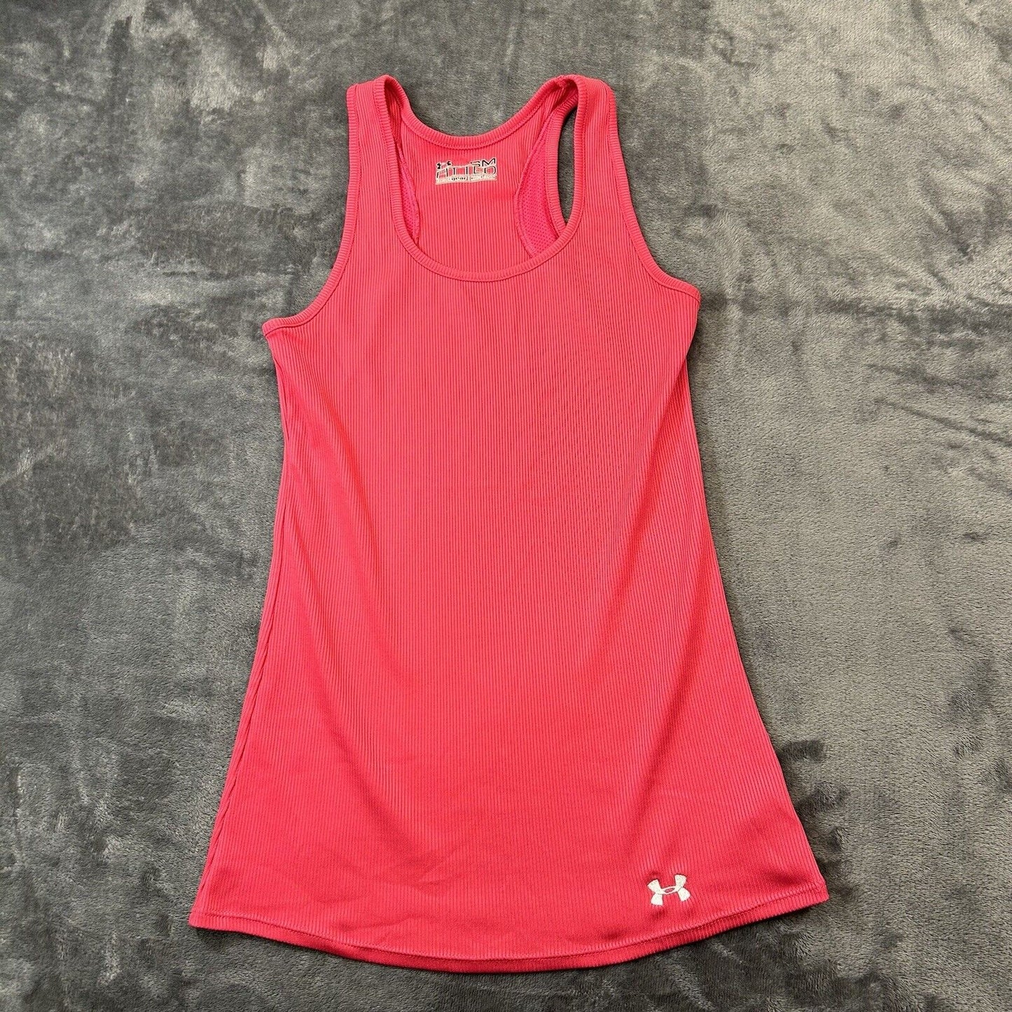 Under Armour Tank Top Womens Small Pink Sleeveless Heatgear Fitted Gym Athletic