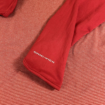 Columbia Shirt Mens XXL 2XL Red Striped Long Sleeve Omni-Wick Camp Outdoor