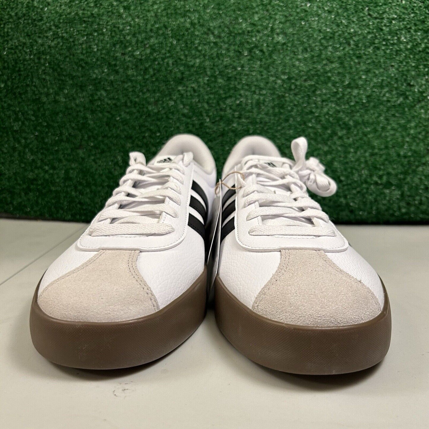 Adidas VL Court 3.0 Mens 10.5 White Black Shoes Sneaker Athletic Leather NEW