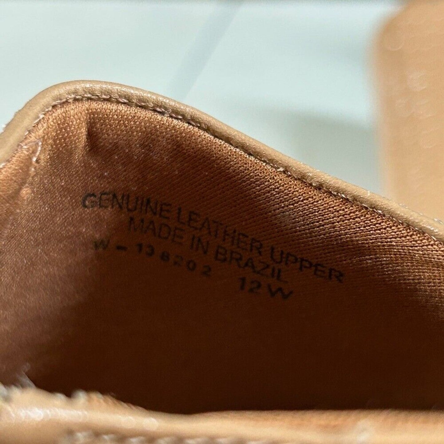 Walking Cradles Wedge Sandals Open Toe Ankle Strap Tan Leather Shoes Womens 12W