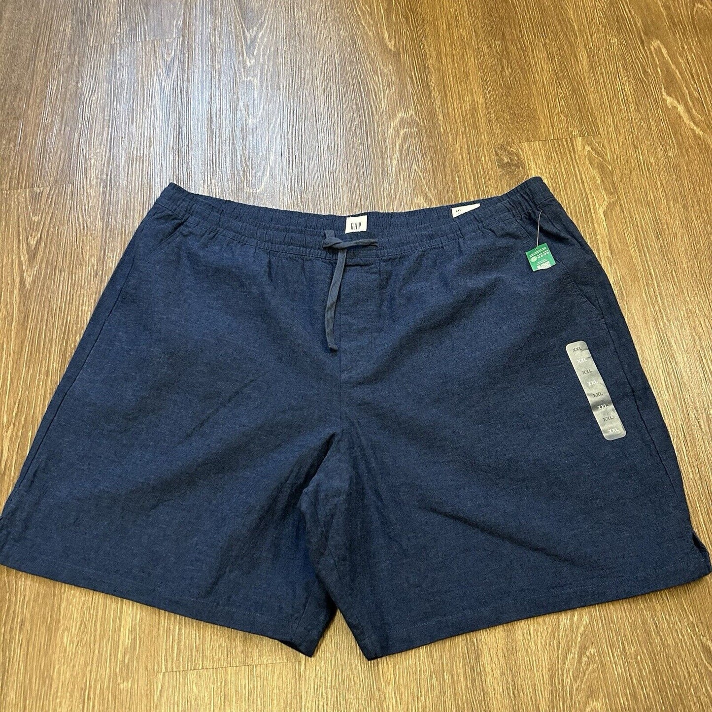 Gap Easy Chino Shorts Mens XXL 2XL 42" Blue Linen Beach Comfort Casual NEW