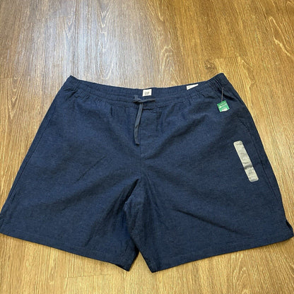 Gap Easy Chino Shorts Mens XXL 2XL 42" Blue Linen Beach Comfort Casual NEW