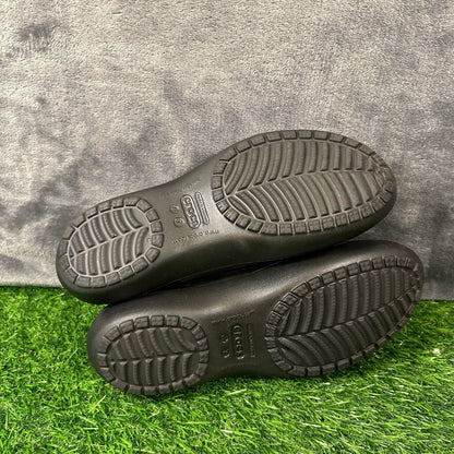 Crocs Kadee Flats Womens 7 Black Shoes Slip On Slingback Lightweight Comfort