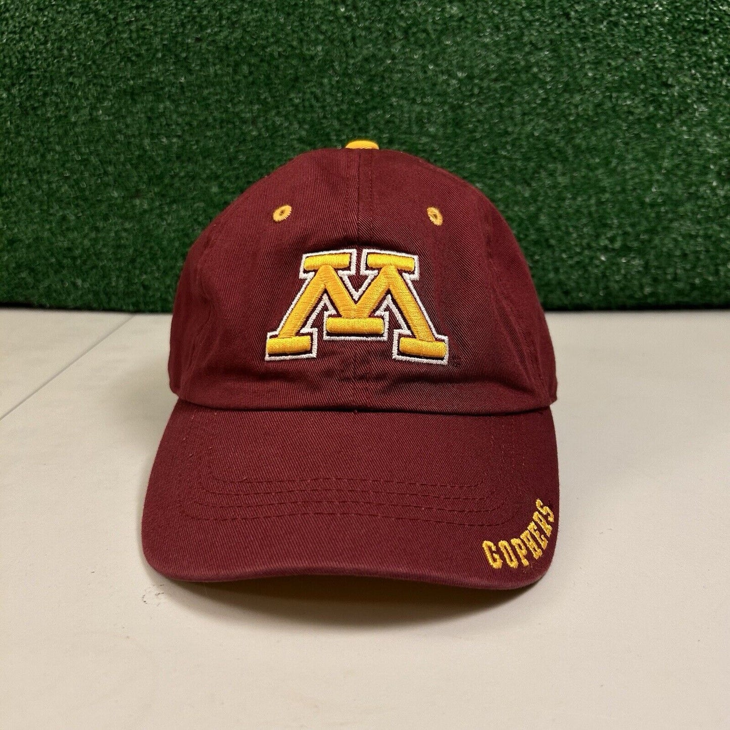 Minnesota Gophers Baseball Hat Cap Mens Strapback Maroon Gold Logo College