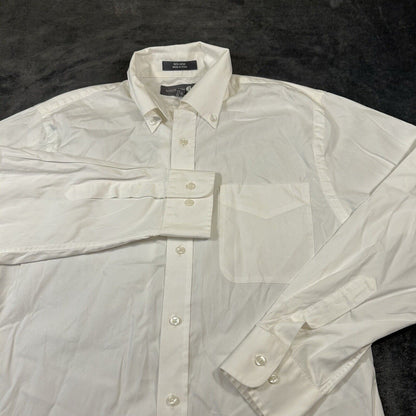 Nordstrom Shirt Mens 14.5 32 White Button Up Long Sleeve Formal Work Preppy