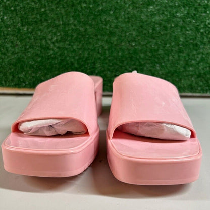 Steve Madden Harlin Platform Slide Sandals Block Heel Pink Y2K Style Womens 7 M