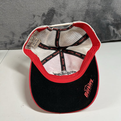 Berkley Trucker Hat Cap Mens Snapback Red White Catch More Fish Fishing Adjust