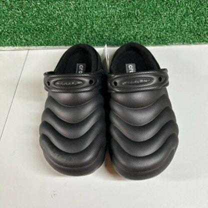 Crocs Classic Lined Overpuff Clogs Comfort Slip On Casual Black Mens 8 New