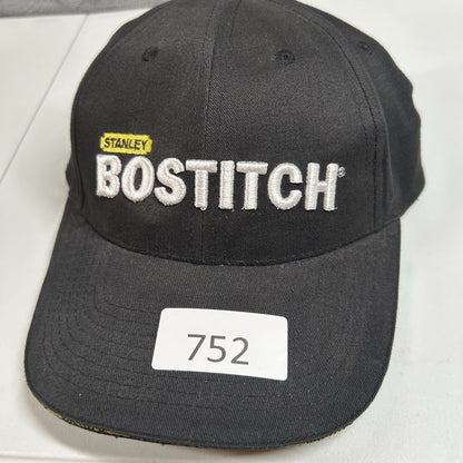 Stanley Bostitch Fasteners Baseball Hat Cap Mens Strap Back Black Adjustable