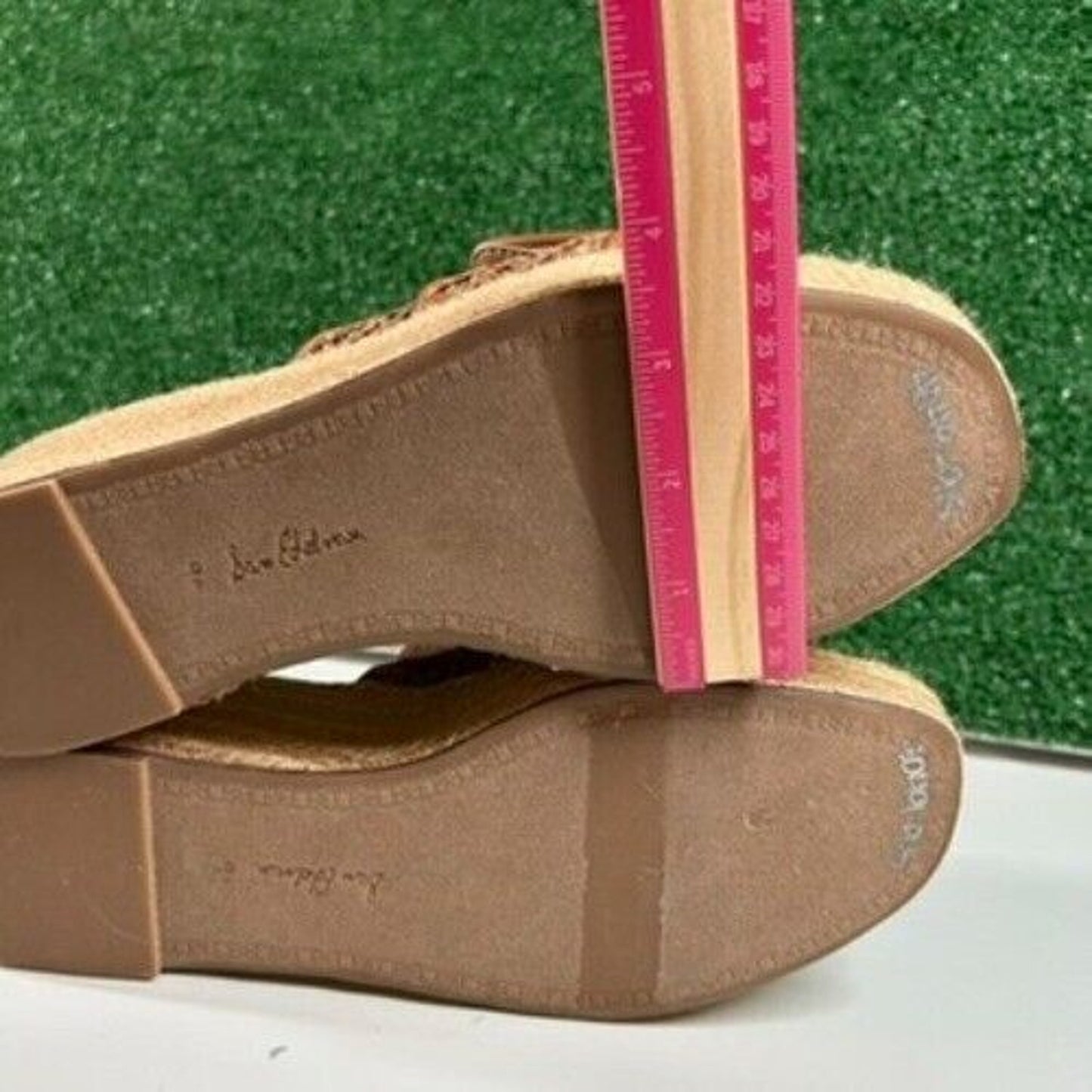 Sam Edelman Celia Woven Espadrille Platform Slides Brown Strap Womens 9.5 M