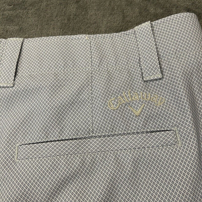 Callaway Shorts Mens 40 Gray White Diamond Golf Casual Golfing 9.5" Inseam