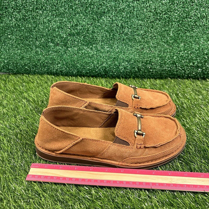 Ariat Bit Cruiser Loafers Womens 8.5 B Brown Leather Suede Shoes Slip On Comfort