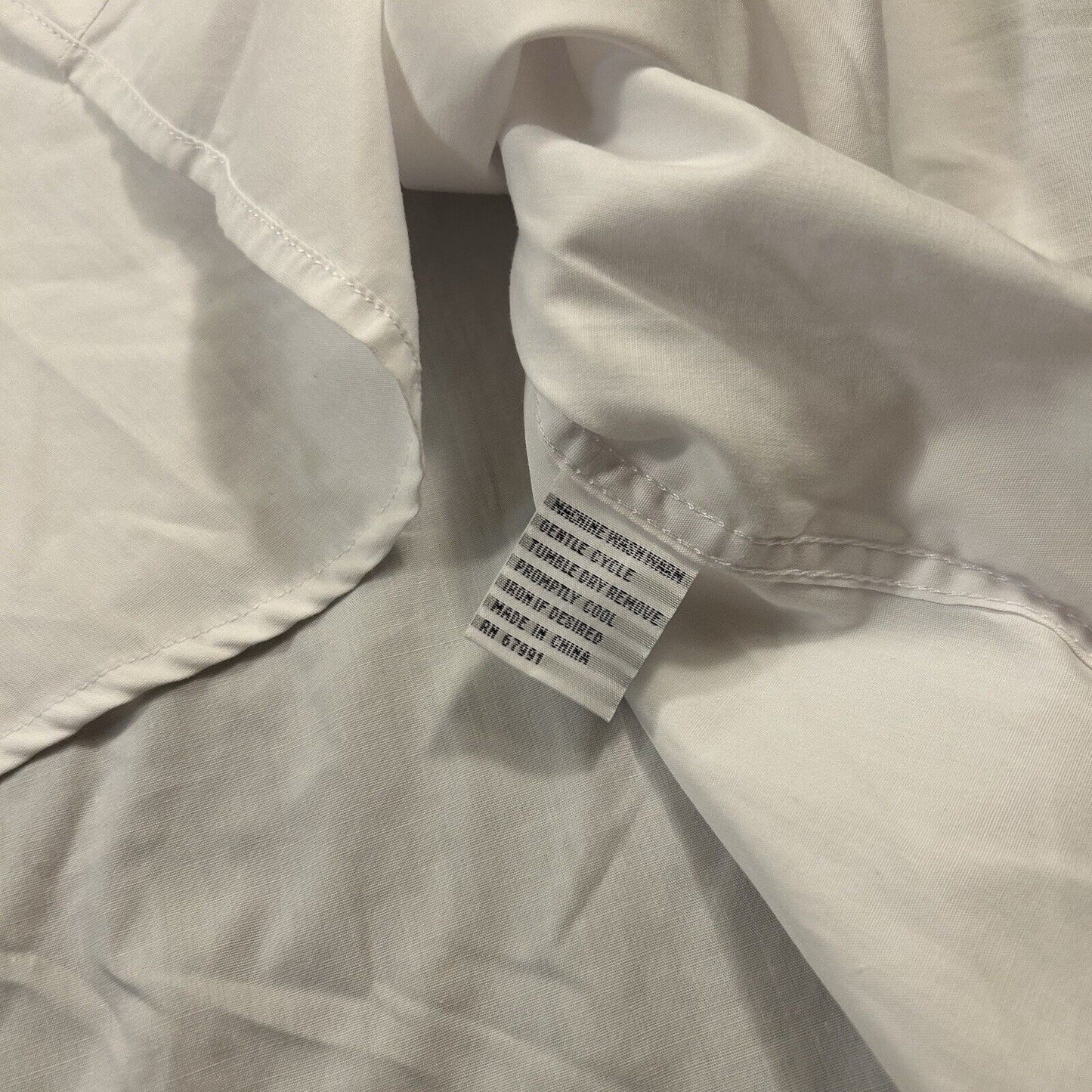 Giovanni Uomo Dress Shirt Mens 18.5 34/35 White Button Up Long Sleeve Formal