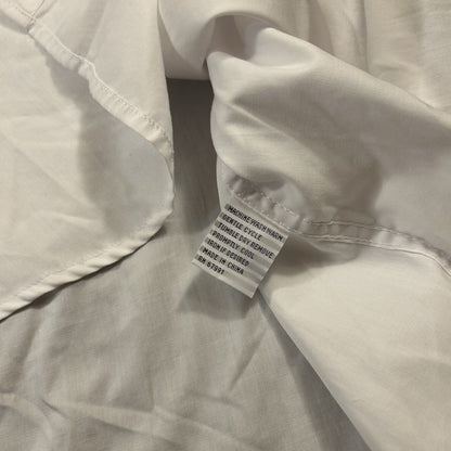 Giovanni Uomo Dress Shirt Mens 18.5 34/35 White Button Up Long Sleeve Formal