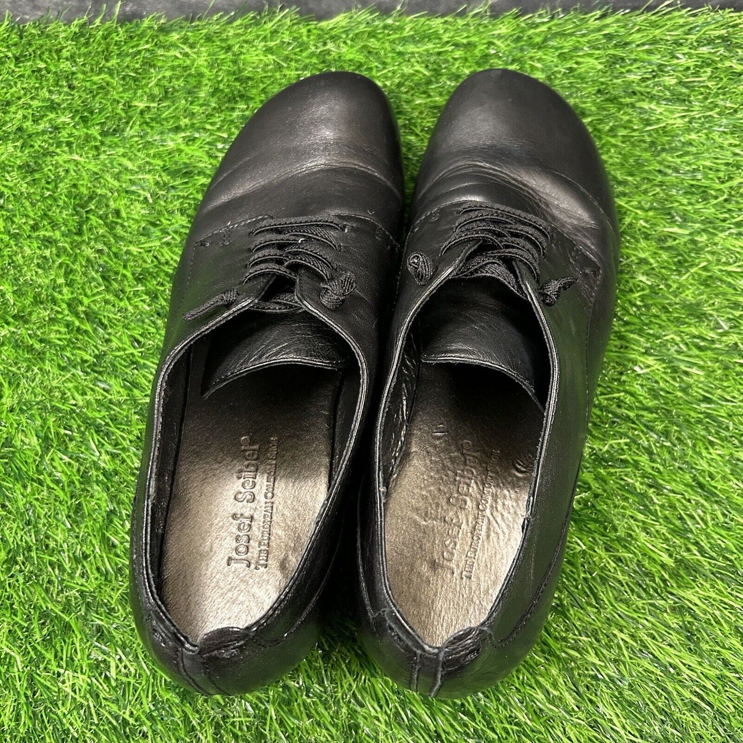 Josef Seibel Nally 11 Womens 9 Black Shoes Sneakers Leather Lace Up Casual