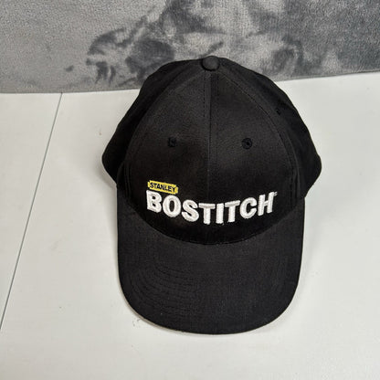 Stanley Bostitch Fasteners Baseball Hat Cap Mens Strap Back Black Adjustable