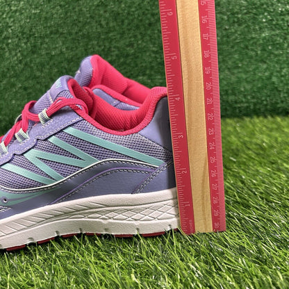 Saucony Dash Kids 5Y Purple Blue Shoes Sneakers Athletic Leather Comfort NEW