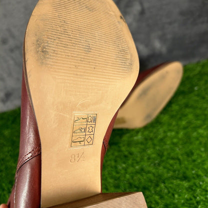 Madewell Reagan Chelsea Boots Womens 8.5 M Red Leather Ankle Booties Casual