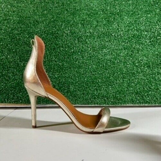 H by Halston Alison Heels Gold Metallic Stiletto Evening Party Shoes Women 9.5 M
