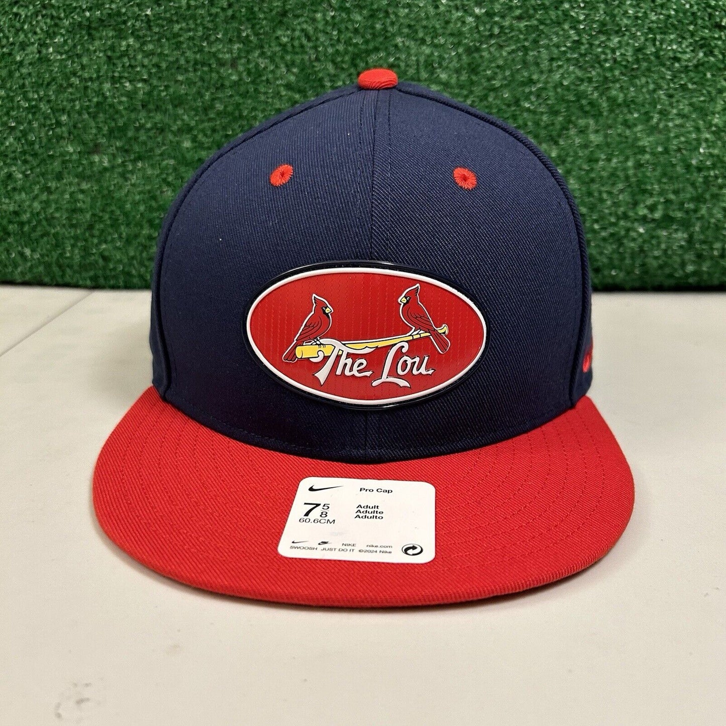 St Louis Cardinals Hat Pro Cap Men 7 5/8 Blue Red City Connect Baseball Nike NEW