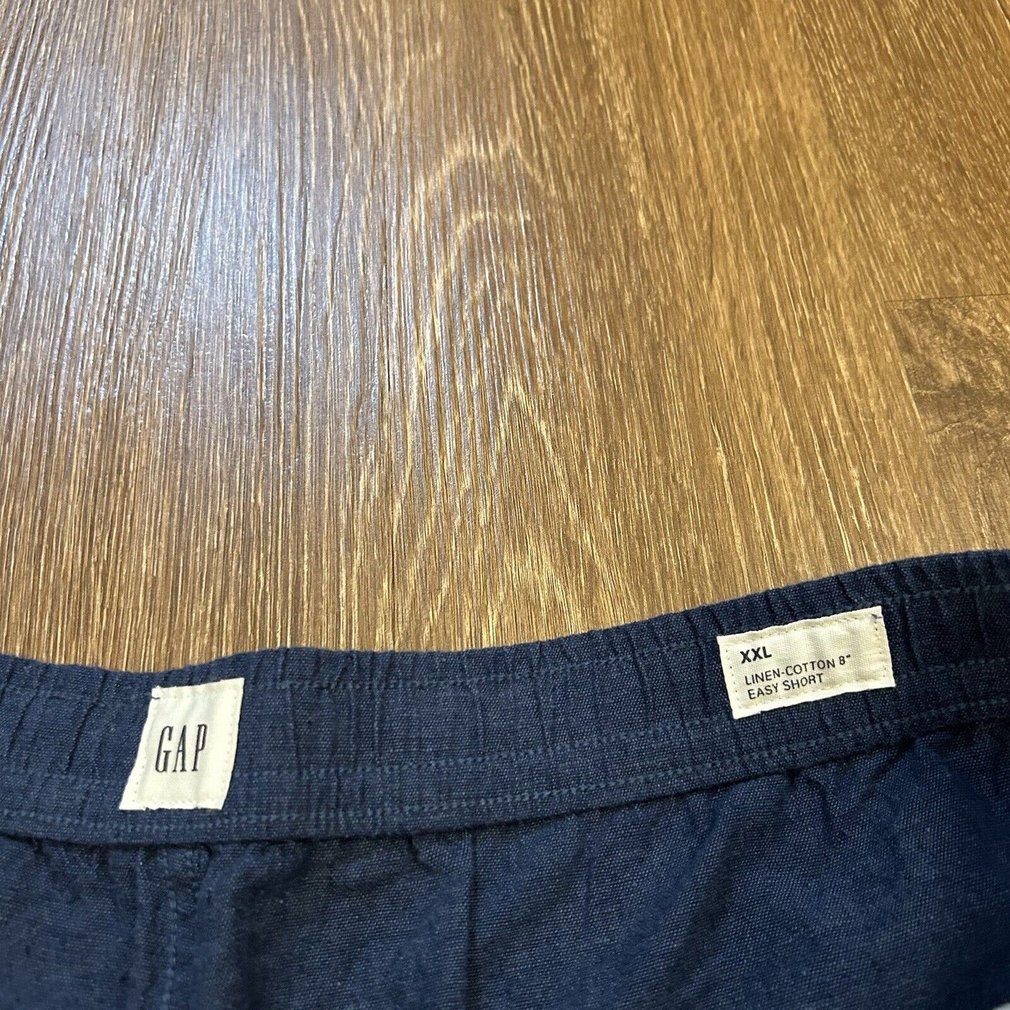 Gap Easy Chino Shorts Mens XXL 2XL 42" Blue Linen Beach Comfort Casual NEW