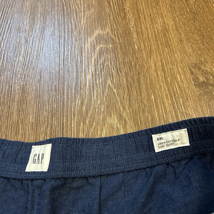Gap Easy Chino Shorts Mens XXL 2XL 42" Blue Linen Beach Comfort Casual NEW