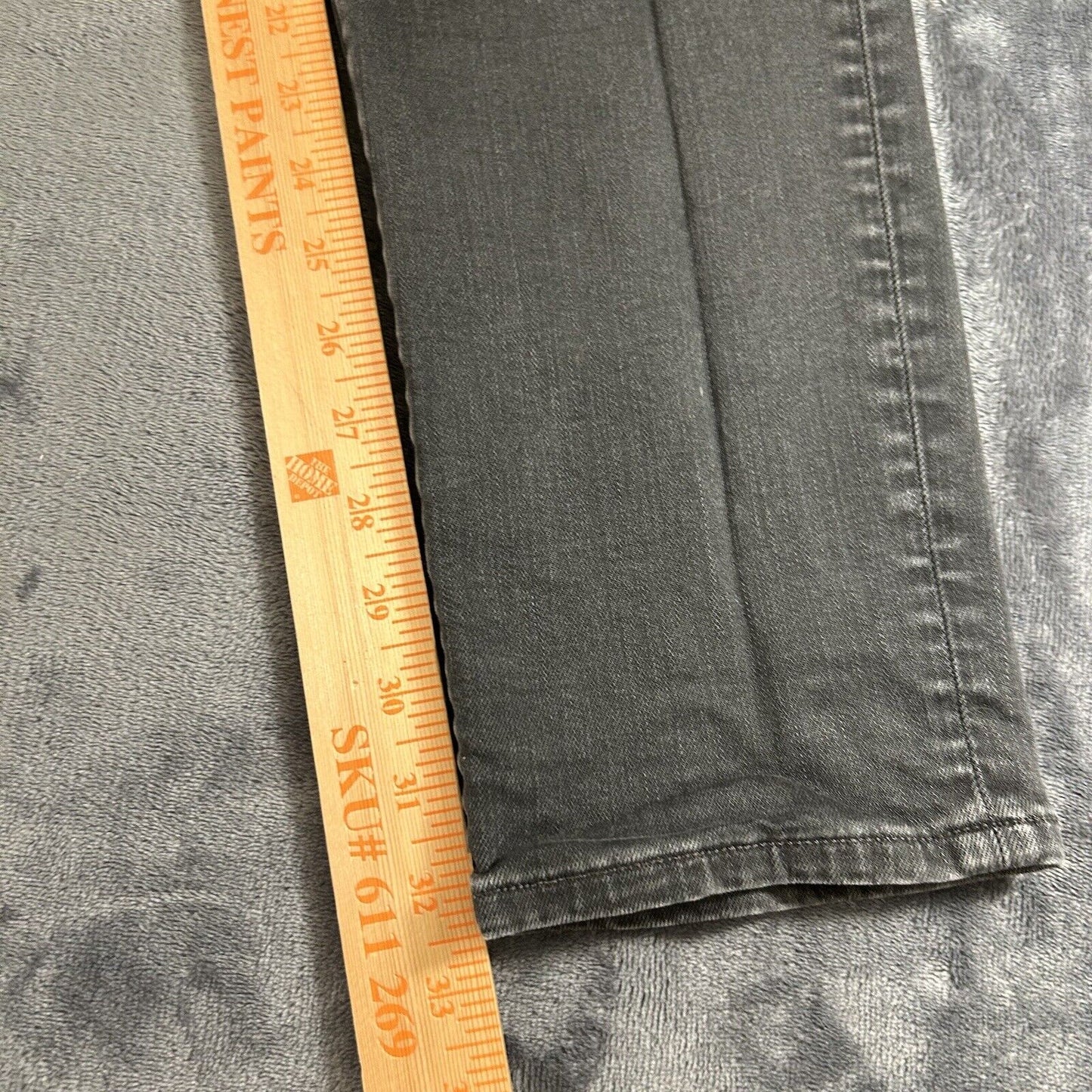 American Eagle Jeans Mens 32x32" Black Straight Denim Pants Distressed Ripped